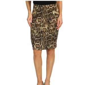 Michael Kors Mamba Snake Skirt Zipper Lined Sz 2P